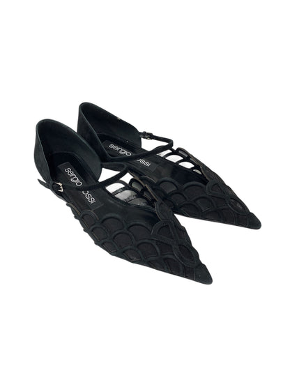 セルジオロッシ SR MERMAID-BALLERINAS B09720MAFM46170.1000 バレエフラットシューズ 36 1/2 ブラック ITO4L35GY934 【SALE】
