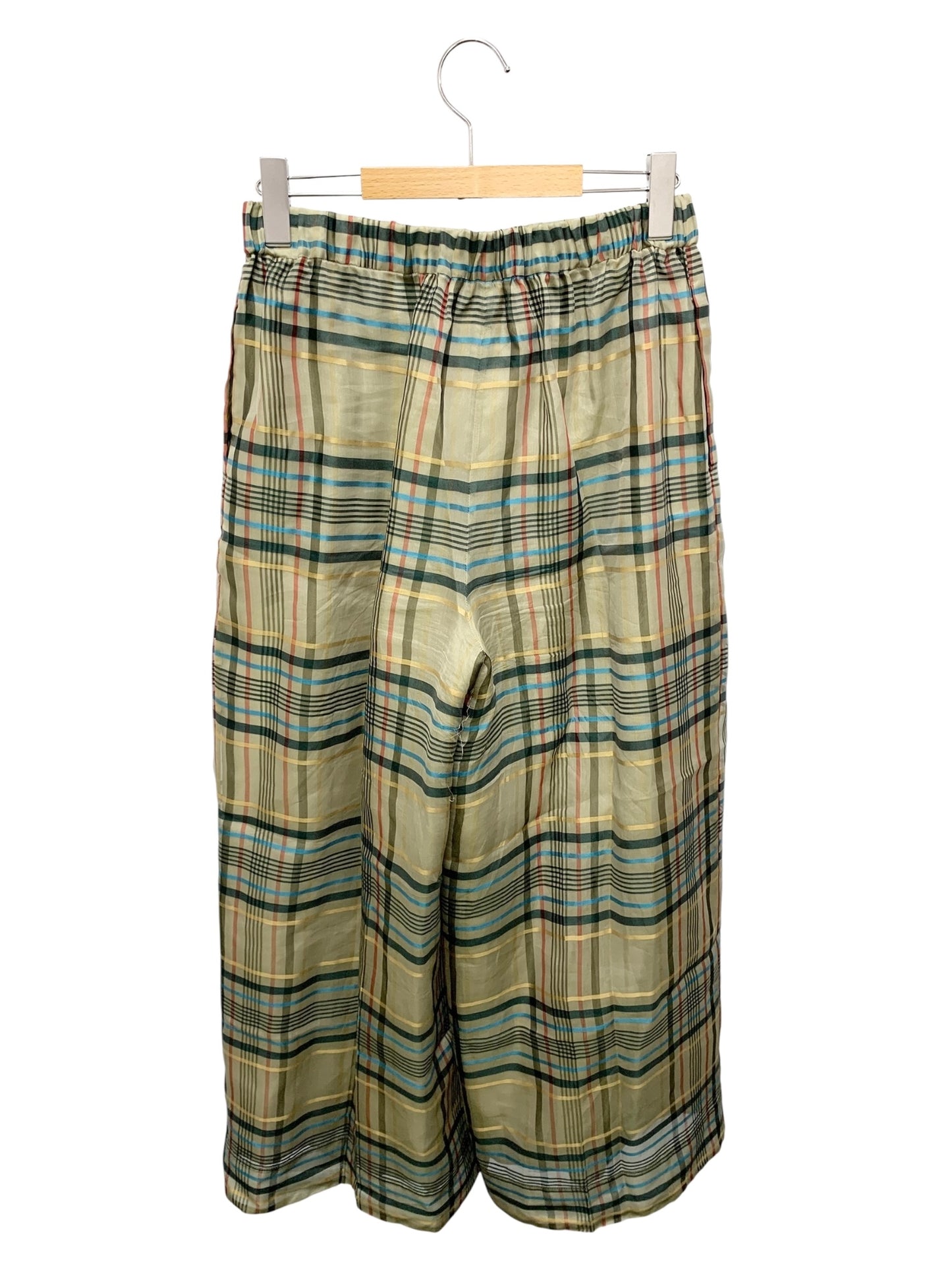 エブール 3710603264 ワイドパンツ 38 グレー チェック ITWSV1AOWHUY