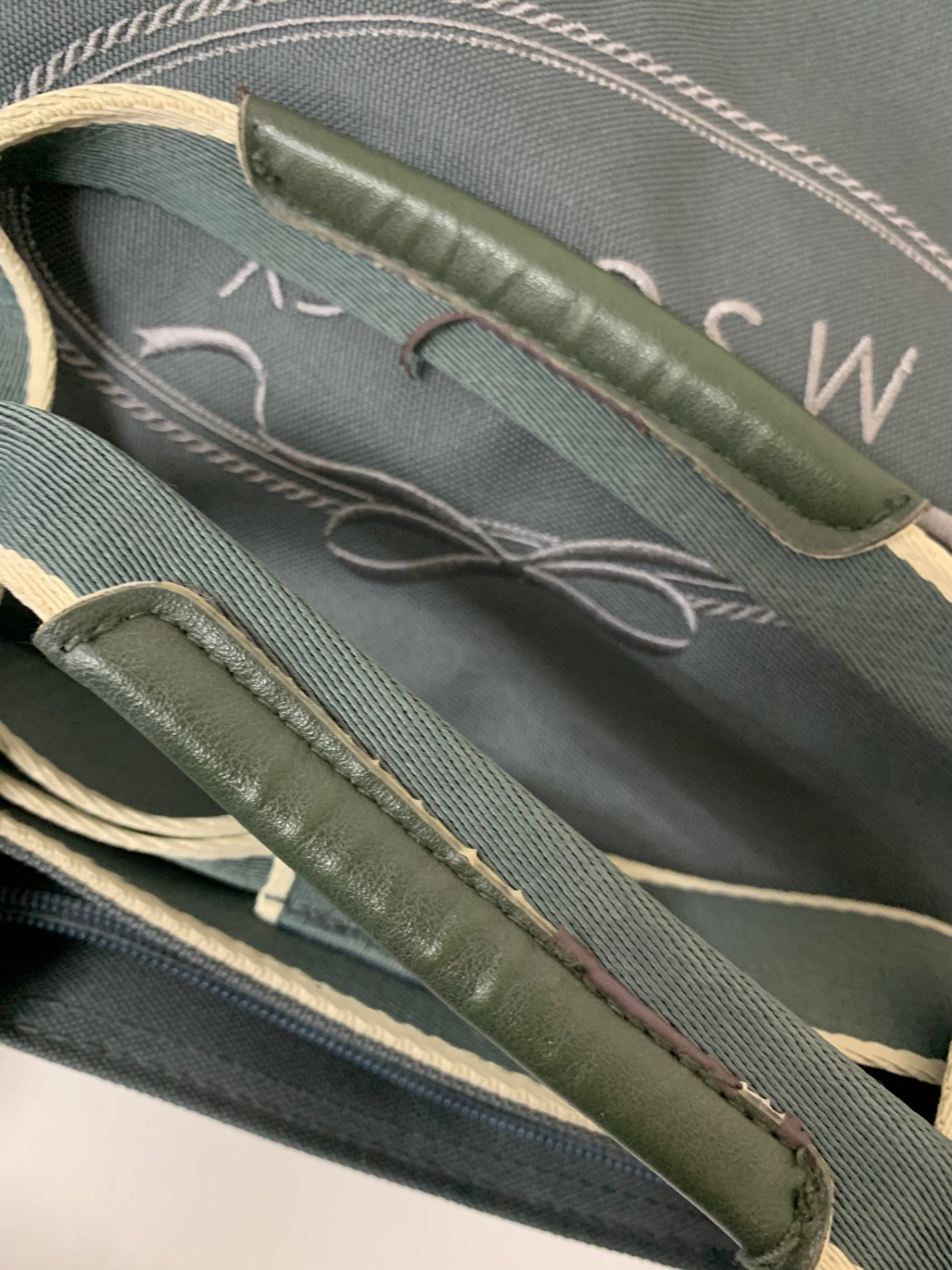 エムズグレイシー 394520 トートバッグ グレー リボン ロゴ刺繍 2way ITB0VEMHR9UG