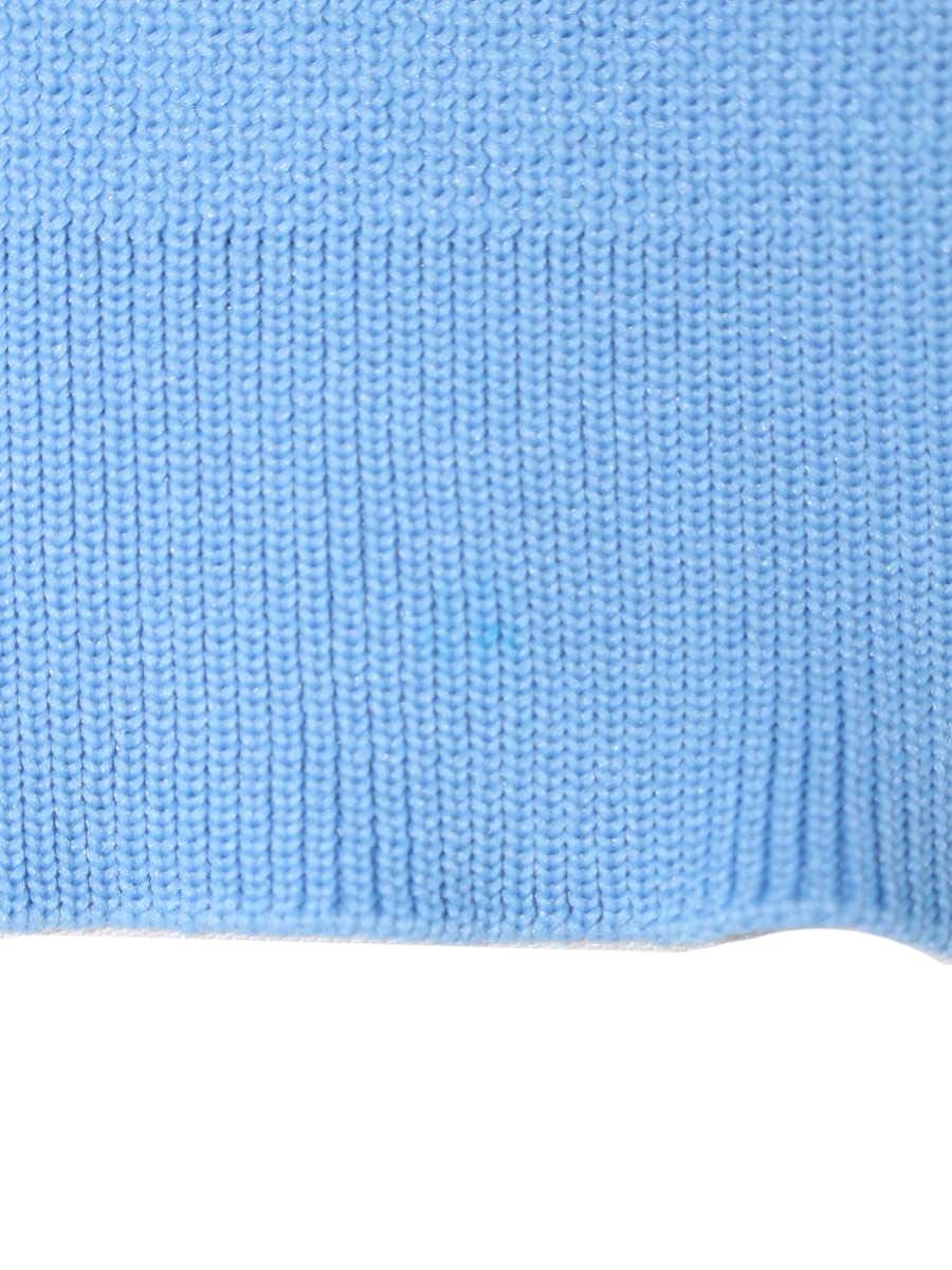 エムズグレイシー 118136 カーディガン 38 ブルー レース編み フロントボタン ITC92HJXN192