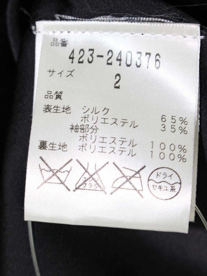 エリン 423-240376 ワンピース 2 ブラック シルク混 ペイズリー ITW8KOT98UXC 【SALE】