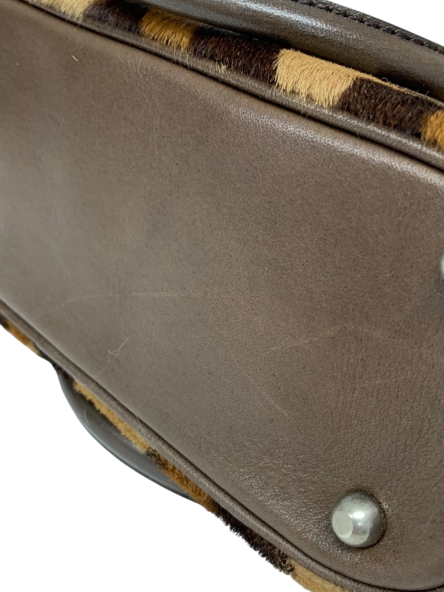 フォクシー マカロンバッグ ハンドバッグ ブラウン レオパード ITR594KF1LCK