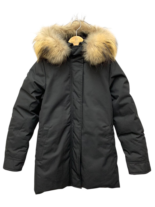 ピレネックス BORDEAUX JACKET 291900058 ダウンジャケット 36 ブラック ファー付きリムーバブルフード ITC7Y9PTKM6G