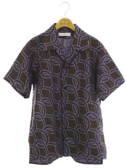 エトセンス シャツ 1 チャコール/パープル コットン キュプラ オーバーサイズ ITCMKUCA0DPK