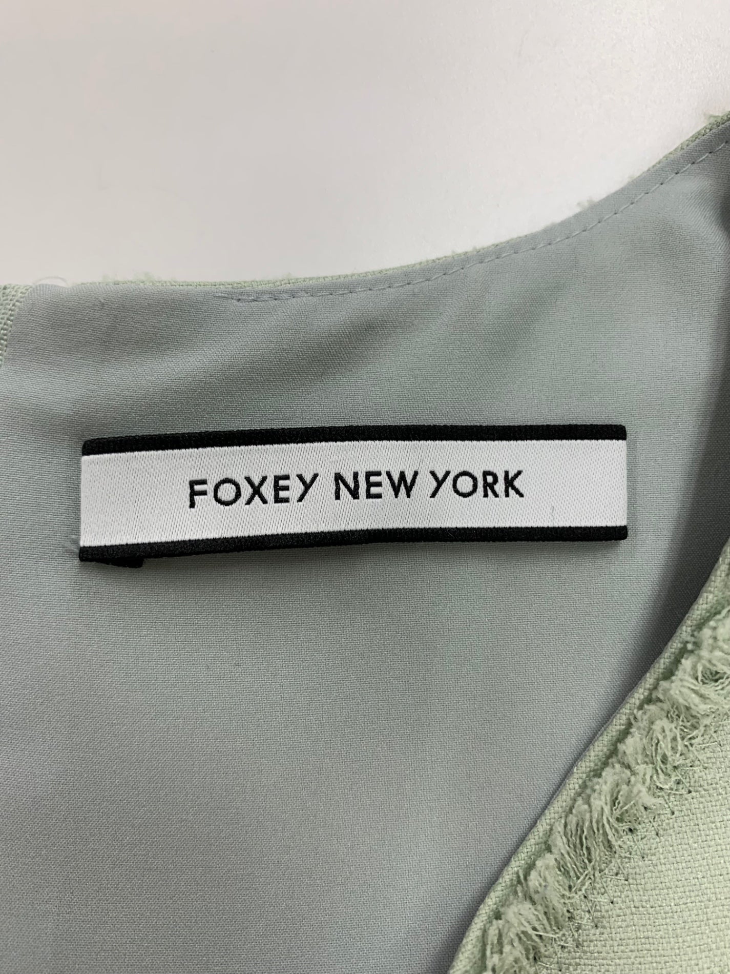 ２点フォクシーワンピ/まぁ美品フォクシーニューヨーク裾フリルワンピ42 グリーン FOXEY NEW YORK - フォクシーニューヨーク ワンピース 裾フリル 42の