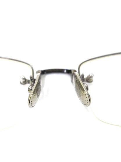 フォーナインズ TW-61T メガネ シルバー/ブラック メタルフレーム ハーフリム スクエア IT5FJX7490HS