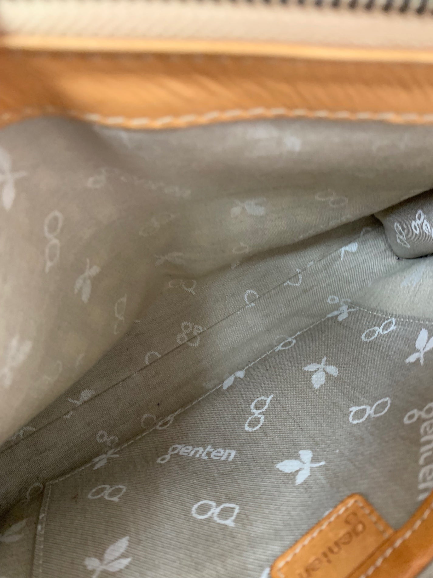 ゲンテン ショルダーバッグ ブラウン レザー フラワー カットワーク ITAVKPV7ZG5K 【SALE】