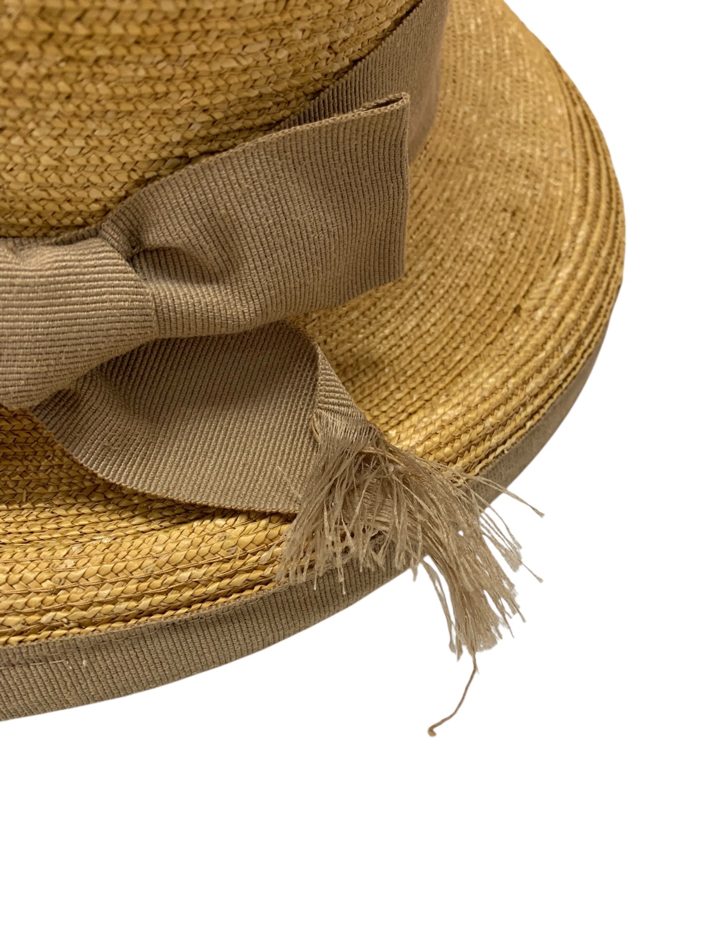 フォクシーブティック ストローハット ベージュ リボン IT49G0H0EIIQ