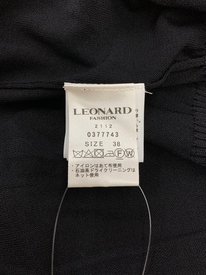 レオナールファッション 0377743 カーディガン 38 ブラック 立体 刺繍 ビジュー ITKNF4DJK3OC