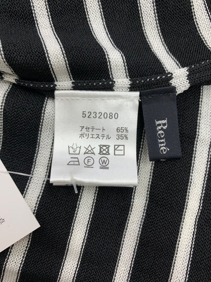 ルネ 5232080 ポロシャツ 36 ブラック ボーダー パフスリーブ ITF69FTVE6IF