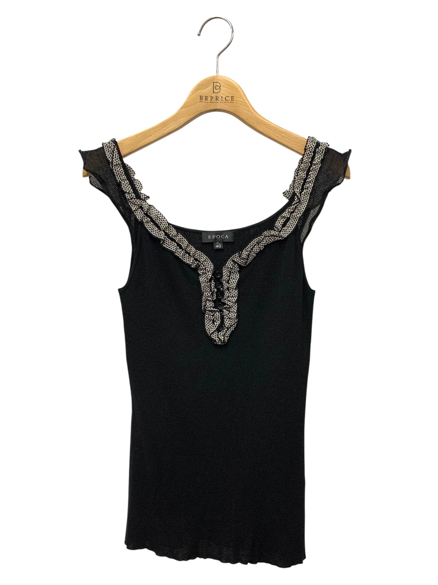 エポカ KVB04-818-09/KVB73-818-09 アンサンブル 40 ブラック フリル IT2P8LJ2TO3C