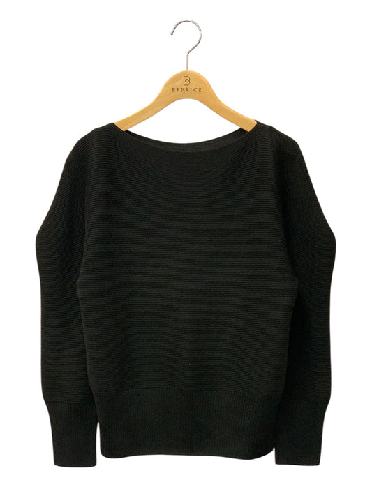 132 5. イッセイミヤケ IL91KN701 ニット 2 ブラック ボートネック リブ IT22QI5TCFL9