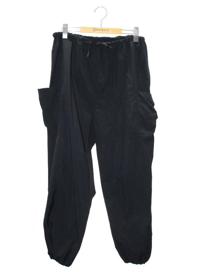 ヨウジヤマモト FS-P60-501 パンツ 2 ブラック ナイロン ウエストギャザー ITCTWPD9U4HU