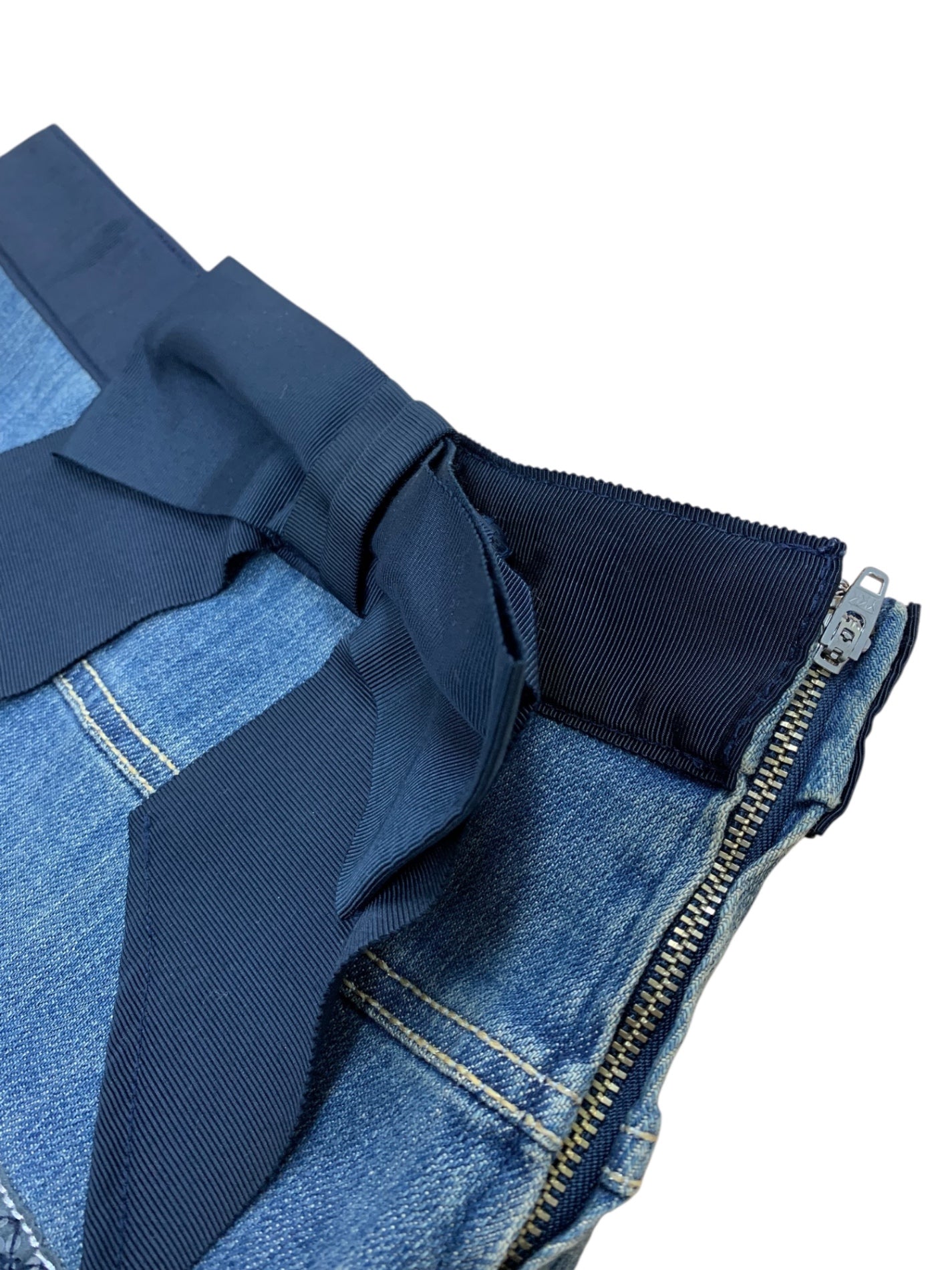 トゥービーシック W5S03-410-29 デニムスカート 40 ネイビー スパンコール リボン ITCUW3U11DH8 【SALE】