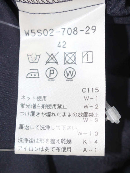 トゥービーシック W5S02-708-29 スカート 42 ネイビー 花 ティアード フリル ITJ4OGAOZ3VU