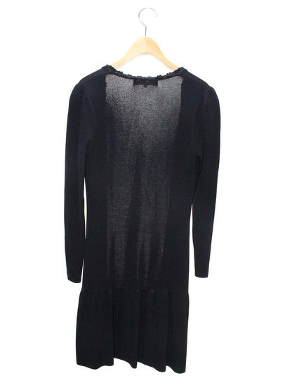 スーパービューティー カーディガン 38 ブラック ロング フラワーモチーフ ITF5KJYG9Q5X