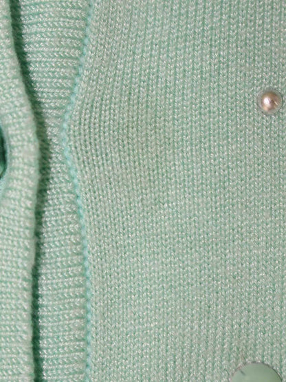 ルネ 6212400 カーディガン 36 グリーン フラワーモチーフ ITSPKKDUBW44