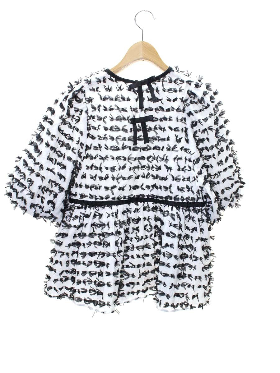 チェスティ 20C601 ペプラムブラウス 1 ホワイト リボン ITLAFCD1G4GM