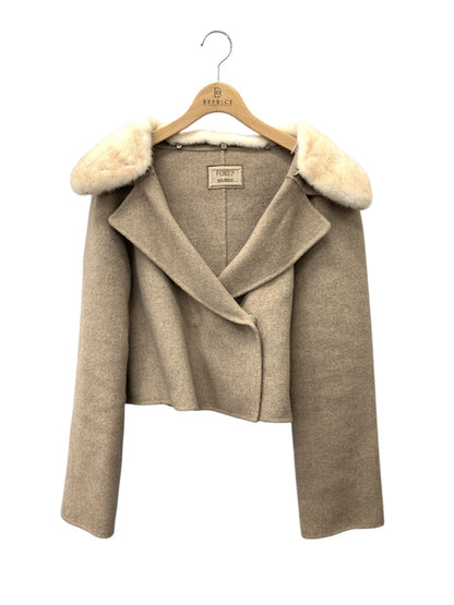 フォクシーブティック Boxy Suit ボクシースーツ 40068 ジャケット 42 ブラウン カシミヤ ミンクファー ITV45DE1H940