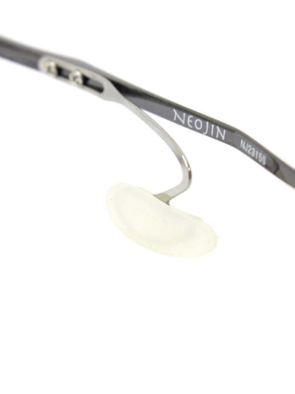 ネオジン ノーズパッドレス NJ2315S メガネ メタルブラック/ブラック メタルフレーム フルリム スクエア ITQN8FH3L7AK