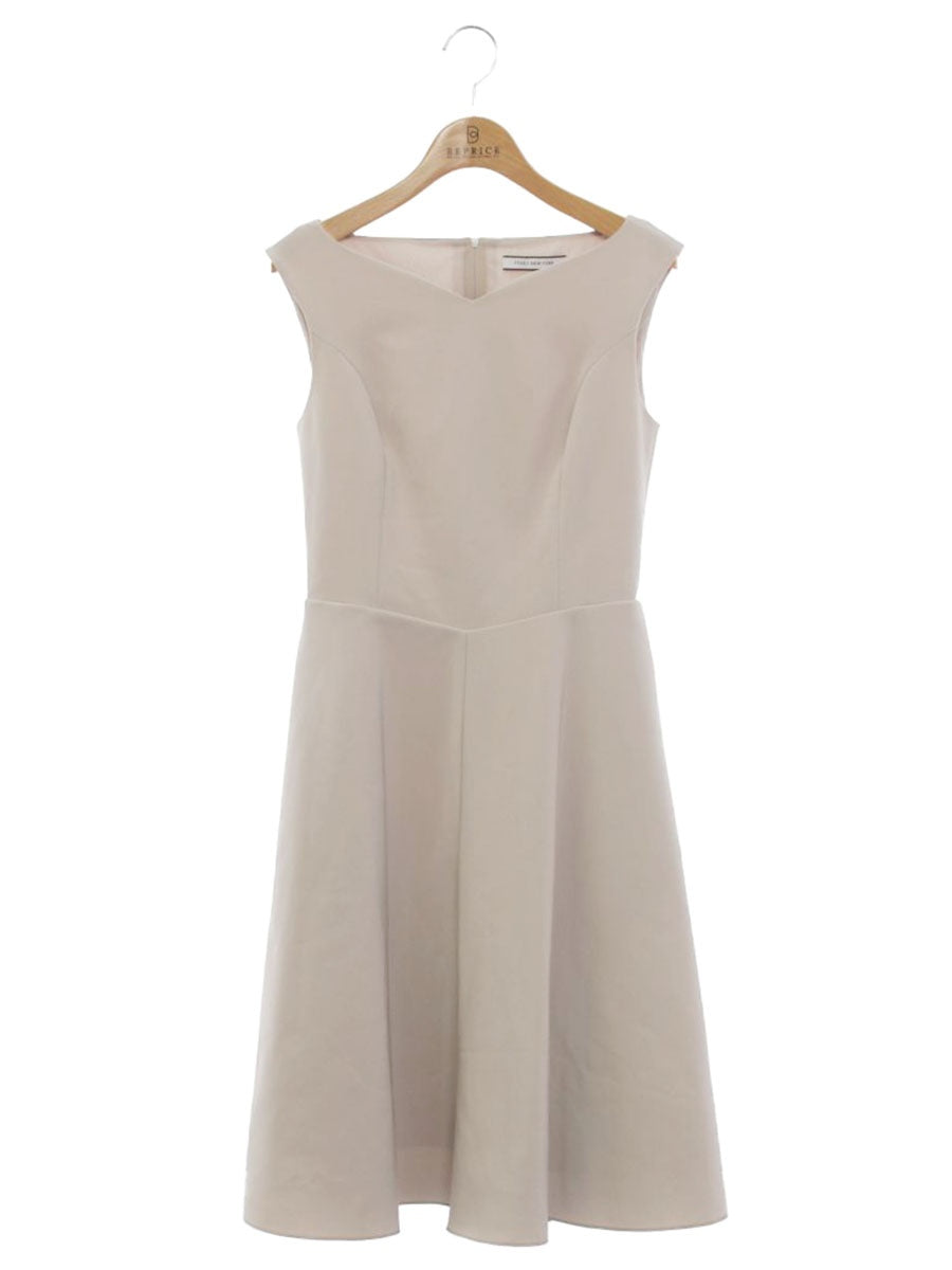 フォクシーニューヨーク 35605 ワンピース 38 グレージュ V字ネック IT2NHLCOGNRZ