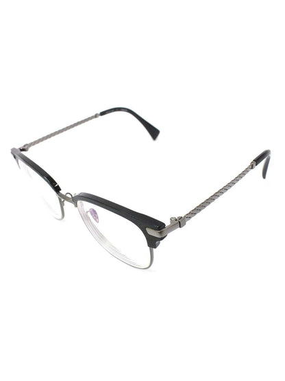 ヨウジヤマモト 19-0021-2 メガネ ブラック/シルバー コンビフレーム フルリム サーモントブロー ウェリントン ITXDMPARFO4C