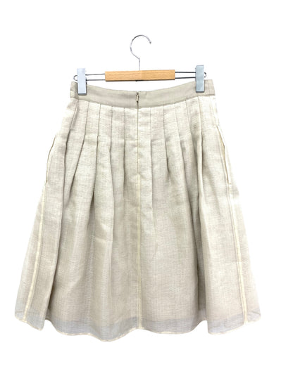フォクシーブティック Skirt 36906 スカート 40 ベージュ シルク リネン ITQZHTLW4ZZK
