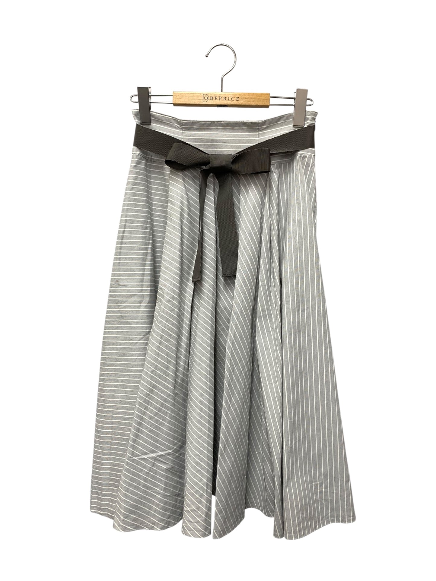 エムズグレイシー 217320 スカート 36 グレー タックフレア ITMK8P5AL0MI 【SALE】