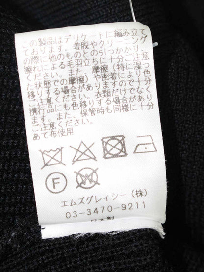 エムズグレイシー 918557 ニット セーター 40 ブラック ウール リボン ITNIFR2SMGKU