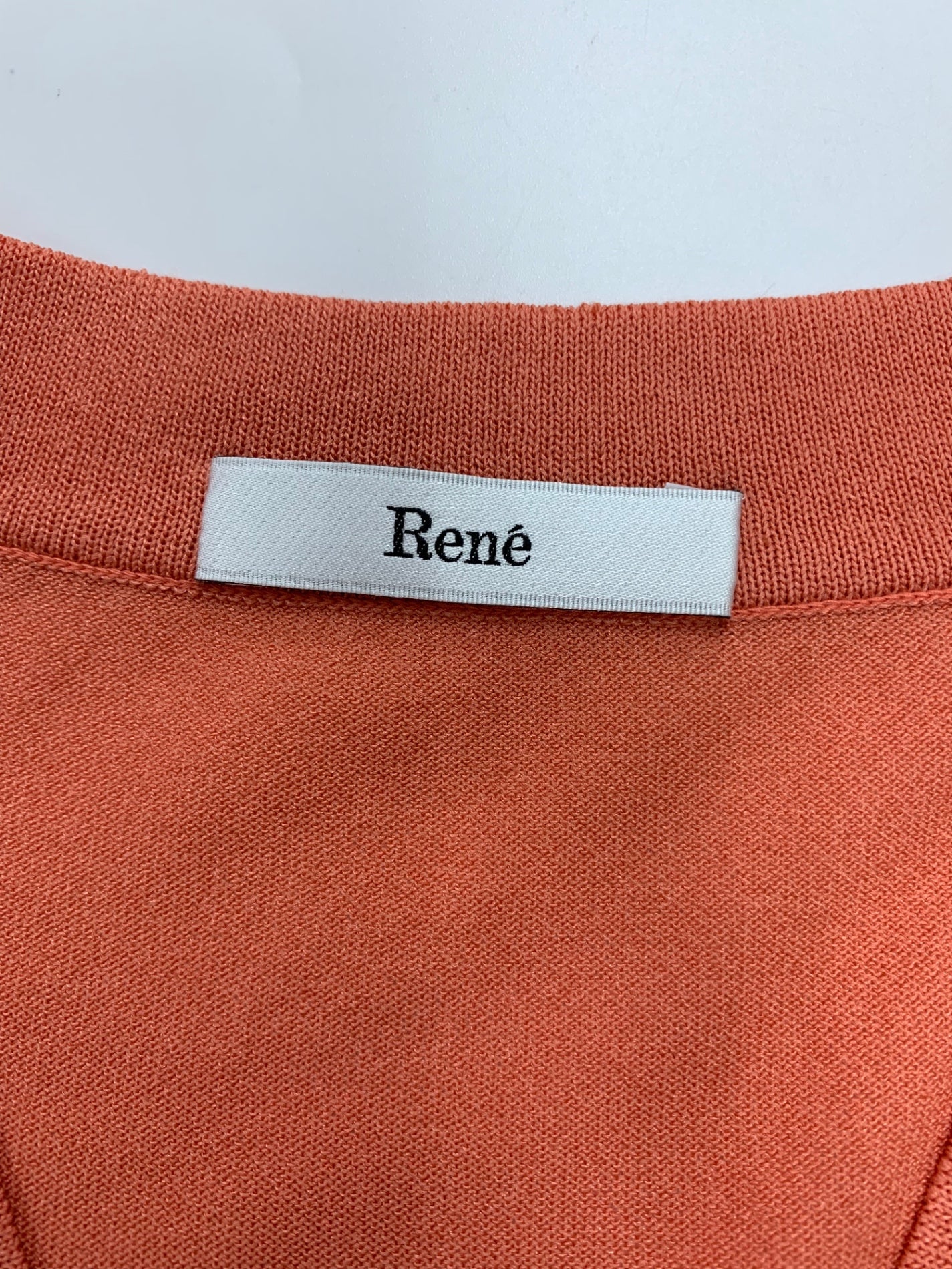 ルネ 6132310 カーディガン 36 オレンジ リボン Vネック ITC0HQYP6ZM8