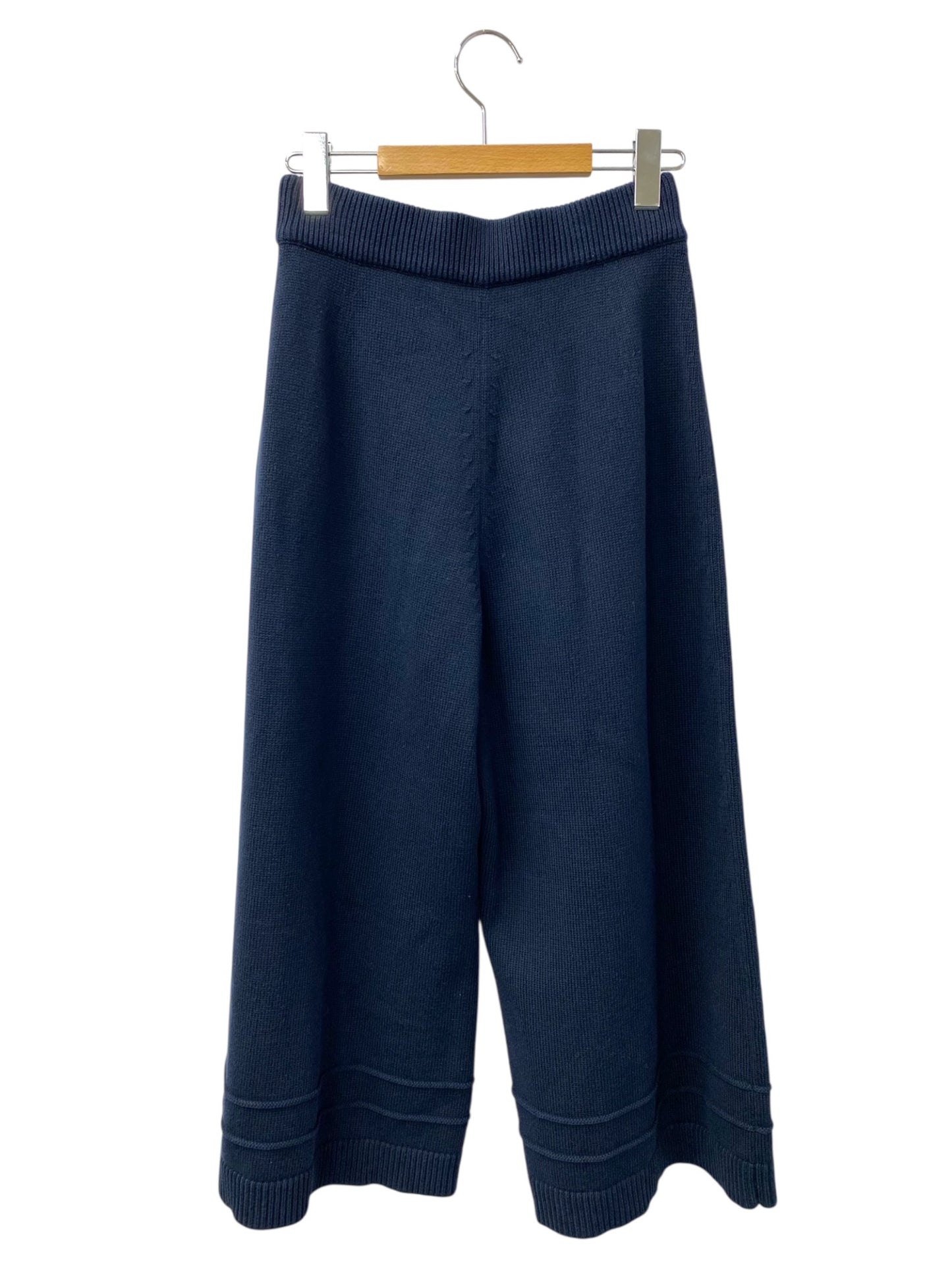 フォクシーニューヨーク collection リラクシングニットパンツ 40587 パンツ 38 ネイビー ニット ワイド IT480TOEMAXC