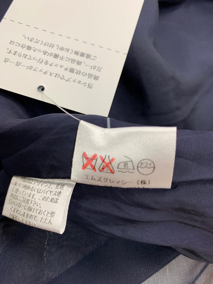 エムズグレイシー 521357 ワンピース 38 ネイビー フリル シフォン IT3ERRILXZKE