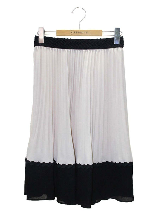 トゥービーシック W5S17-422-40 スカート 40 ベージュ プリーツ ウエストゴム IT65ES71ZTXS