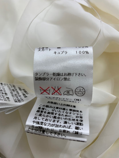 エムズグレイシー 621351-2 ワンピース 38 ブラック スパンコール フラワー バイカラー ITFEZQG23QV8