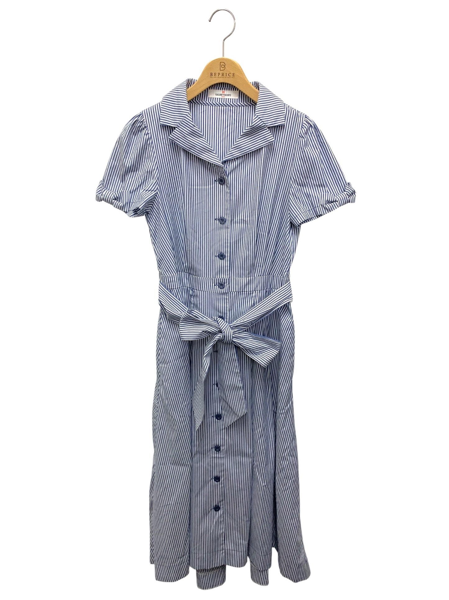 ギャラリービスコンティ 1128064 ワンピース 2 ブルー ストライプ IT4LPU01AAL8 【SALE】