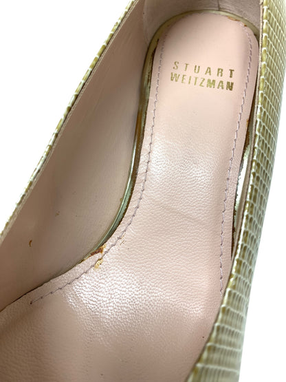 スチュアートワイツマン 76641 パンプス 36.5 ベージュ 型押し IT3I9H6IAYUK