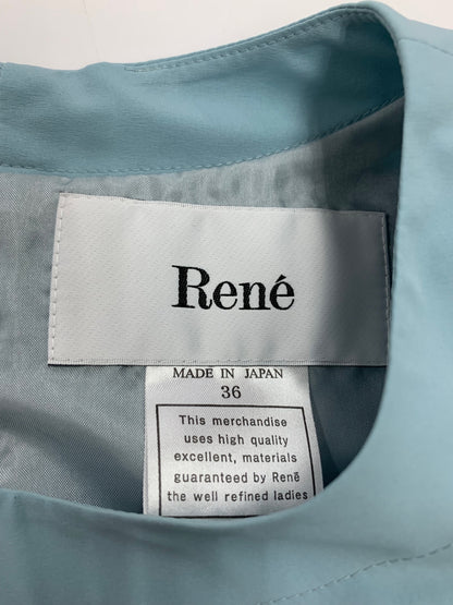 ルネ 6426160 ワンピース 36 ブルー ギャザー ITW71A3E2R20 【SALE】