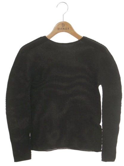 ミーイッセイミヤケ MI11FJ002 プルオーバー ブラック ラウンドネック ワッフルプリーツ ITASM1VH62FV