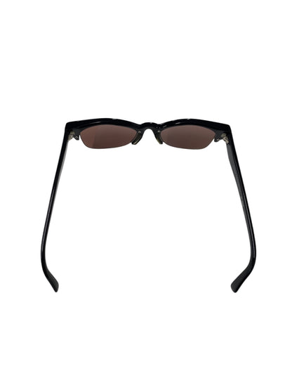 ヨウジヤマモト 52-4002 サングラス ブラック セルフレーム ハーフリム（ナイロール）ボストン ITU29897TZRE