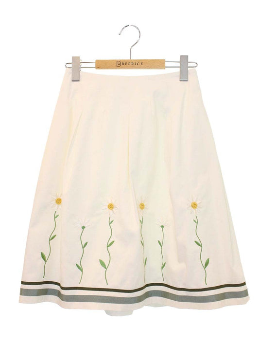 エムズグレイシー Margaret Motif Skirt 917335 スカート 36 ホワイト ITKST2F1A9FC