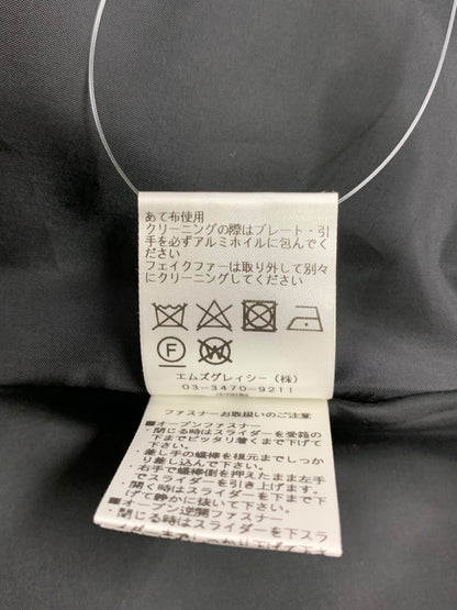 エムズグレイシー 119605 中綿コート 40 ブラック フェイクファー リボン ITQ1MAMRI03G