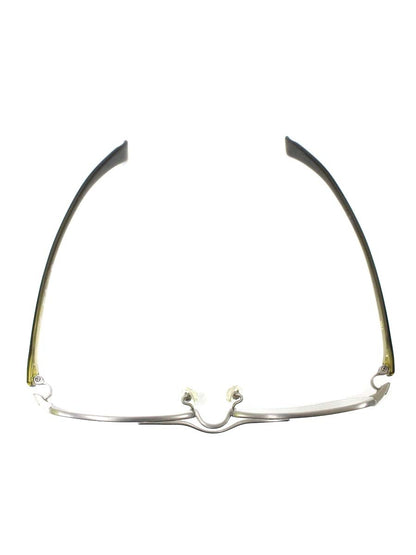 フォーナインズ S-640T 眼鏡 メガネ シルバー/グリーングラデーション コンビフレーム ハーフリム スクエア ITNFBLFI99N6