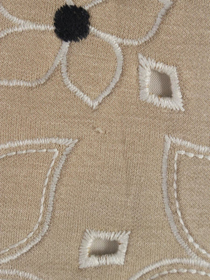 エムズグレイシー 017117 スカート 38 ベージュ カットワーク フラワー フレア IT8N6M0Z9MUU