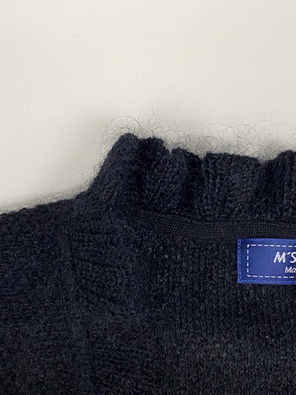 エムズグレイシー 018563 カーディガン 40 ブラック モヘヤ混 ボレロ IT0X7D99UDHG