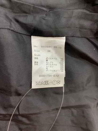 ボーダーズアットバルコニー オールボーダーベル スカート BD2221-3H-13 38 ブラック IT4H3PRRDF3Y