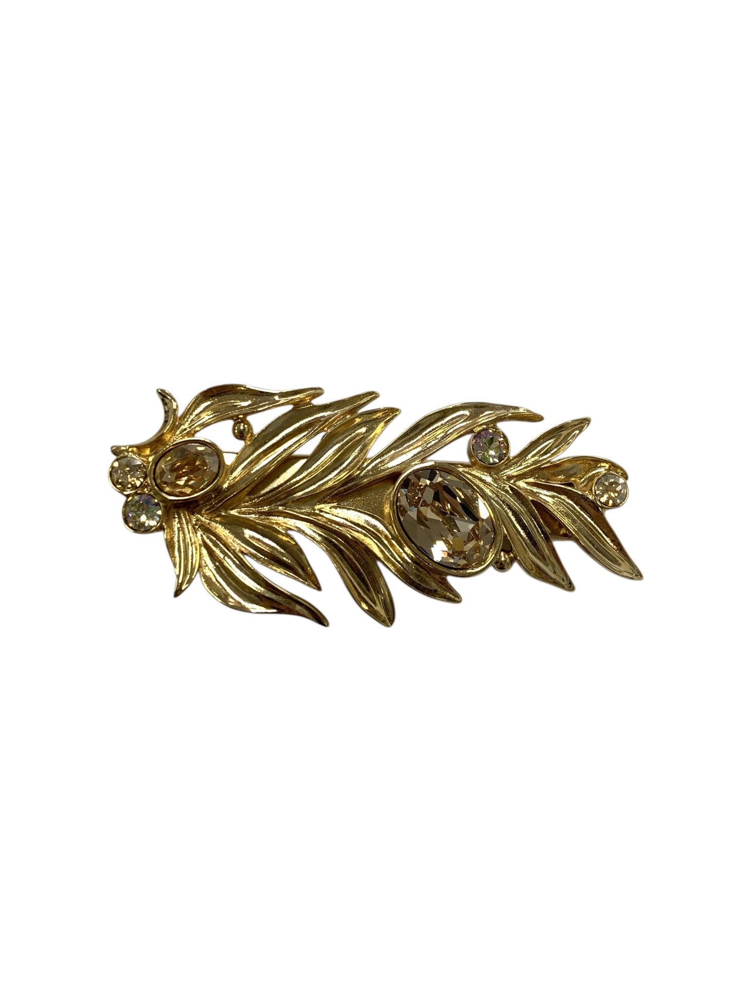 コンプレックスビズ バレッタ ゴールド フェザー ラインストーン ITYIGZ92T6Q8