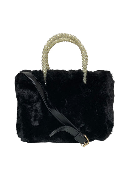 エムズグレイシー 994537 ハンドバッグ ブラック エコファー パール IT8HPWXQA2VC