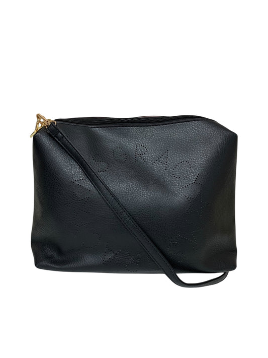 エムズグレイシー 094509 ショルダーバッグ ブラック ロゴ パンチング レザー ITTPG4J4DIOE