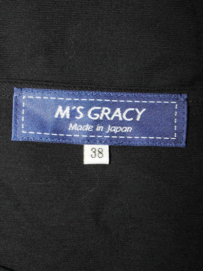エムズグレイシー Embroidery Cut sew 915314 38 ブラック カットソー ITNVAPRZZ9J4