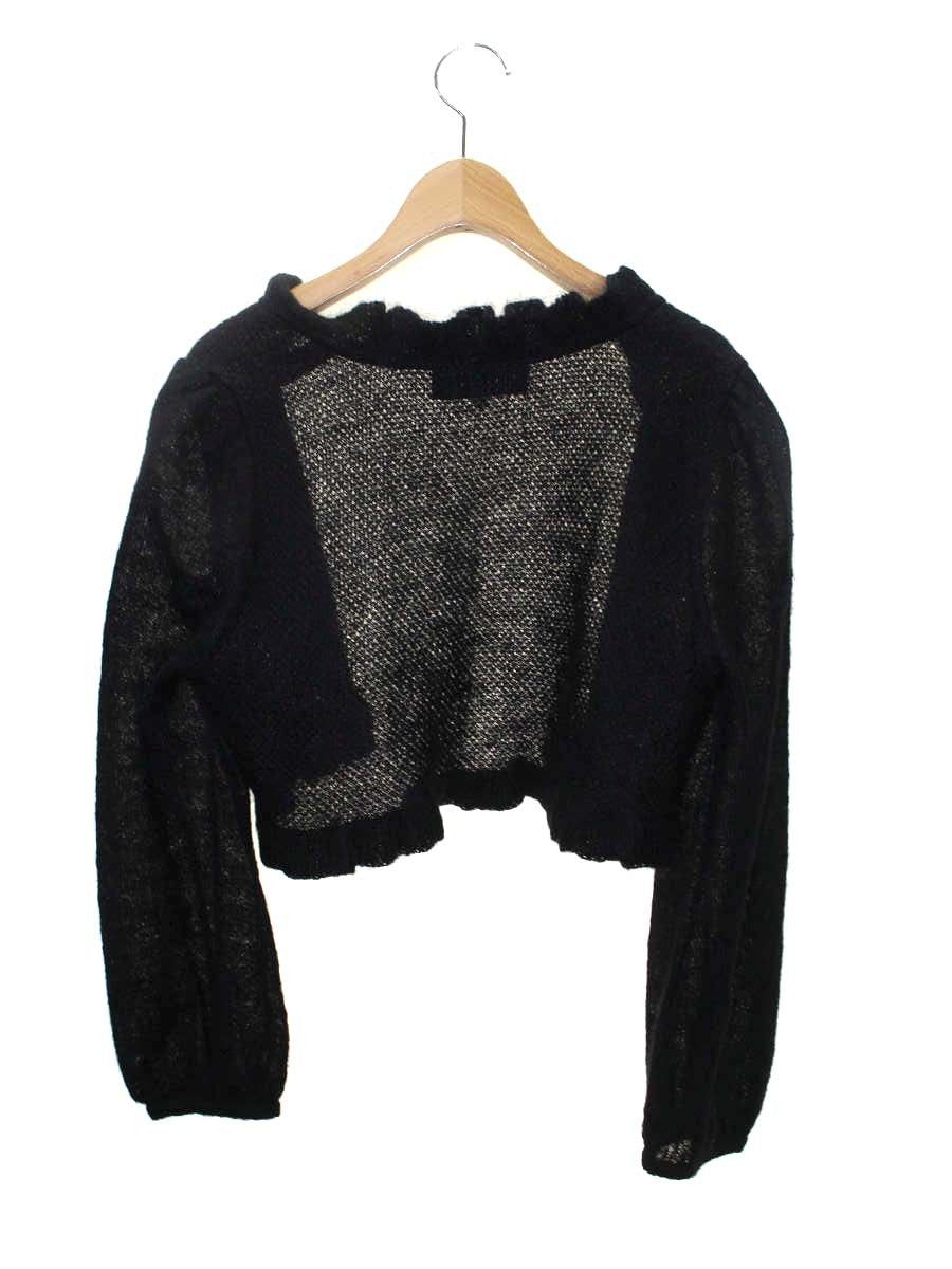 エムズグレイシー 018563 カーディガン 38 ブラック モヘヤ混 ITGHWQ1WUZ3W